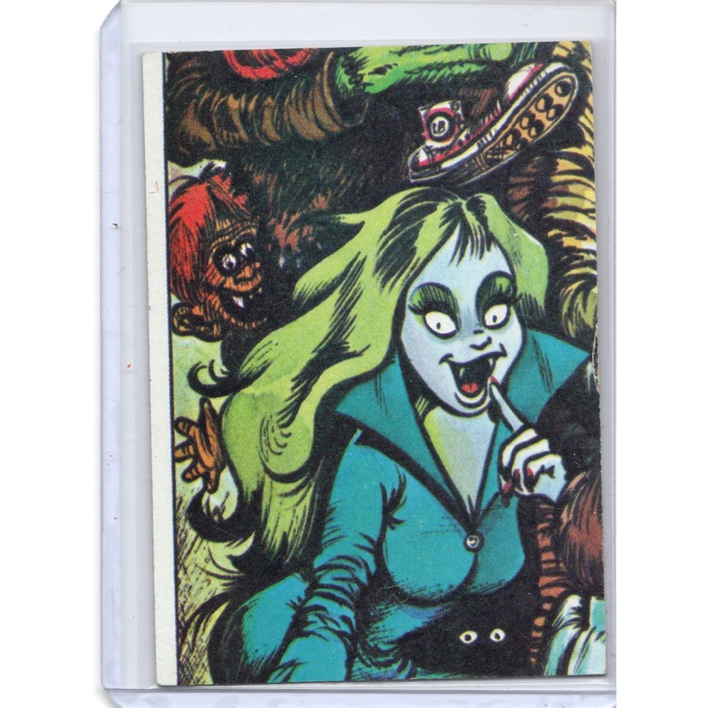 1974 Topps Monster Initials Puzzle Sticker Card - Left Middle